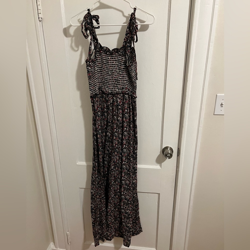 Floral Maxi Dress with tie straps